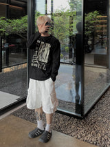 White Cargo Bermuda Pants