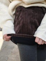 [Guest Look] Corduroy Shorts with Fur Lining (3c)