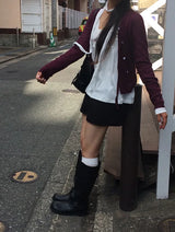 Ryoki Strap Button Knit Cardigan
