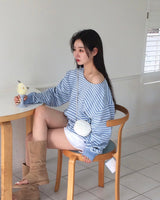 [MADE] Darling, striped one shoulder trainer