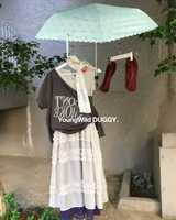 Monog off-shoulder T-shirt (2color)