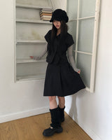 (Skirt) Jea bean button jacket midi skirt set