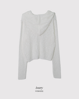 Soft Summer Hood Crop Knit Cardigan (4color)