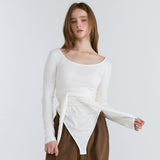 STRAP LAYERED T-SHIRT / WHITE
