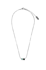 Snake chain] mini double smile necklace