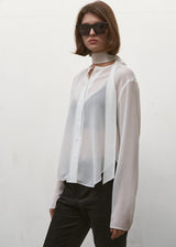 SHEER TIE BLOUSE