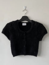 Snow flower puff cardigan
