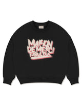 Women's two-tone broken logo crop sweatshirt black(FCE1TS301W)