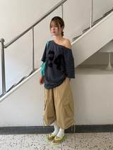 cotton banding bermuda pants