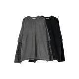 layered pigment stripe long sleeve