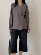 Cotton Semi-Wide Bermuda Pants