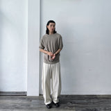Heather Knit Crewneck Top
