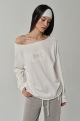 Reset routine loose top, White