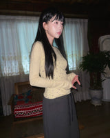 (2color) Rose Two-Way Drawstring Midi Skirt