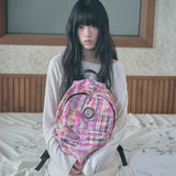 vintage patchwork backpack pink