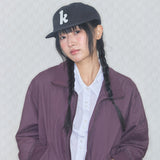 k-logo applique cap black