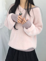 Angora Touch V Neck Knitwear