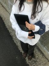 ヴィンテージヘアラッフル - オールドシャツネイビー