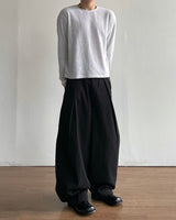 Volume Buckle Cotton Pants