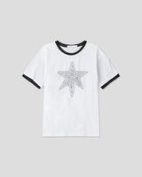 (UNISEX)カッティングスター ダブルスリーブTシャツ