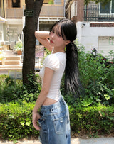 Nippen Damaged Wide Denim Pants