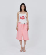CONY CALL OUT BABY RIB TANK TOP / WHITE