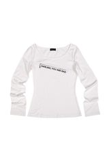 アンジップドロゴTシャツ #ホワイト
