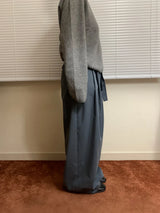 Belted cotton pants