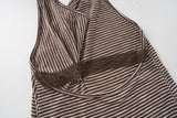 Romy Stripe Drape Halter Top