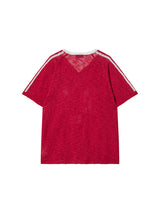 NYフラッグVネックニット (RED)