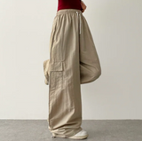 Roa Baslock Nylon Cargo Wide Pants
