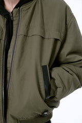 WASHED BOMBER JACKET (KHAKI)