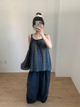 Humming Patchwork sleeveless (2color)