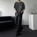 Rain Oval Lettering Short-Sleeved T-shirt (2 colors/36805)