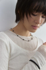 Cinnabar dot necklace