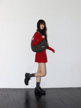 リバーシブルポケットバッグ (BEIGE & KHAKI)
