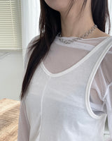 Flat Ring Motion Necklace
