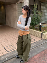 ピンストライプワイドネック長袖(3C)