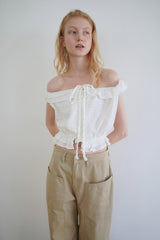 Pure frill blouse_ivory