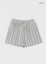 [MADE] Polyp Linen Stripe Banding Shorts