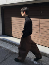 Vibrick Brown Balloon Wide Pants