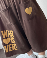 All Love Tattoo Print Patch Wide Bermuda Pants 4Color
