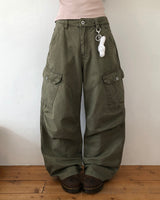 Riban Washed Cargo Long Pants
