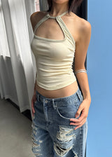 SQUARE HALTER SLEEVELESS (4color)