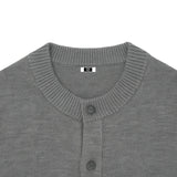 [Unisex] リザーブボタンオーバーフィットカーディガン[GRAY]