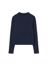 SLIM COLLAR L/S (NAVY)