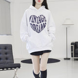TシャツハートレタリングフードTシャツ