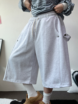 スナップオーバーベーシックバミューダパンツ 🩵💕🧸🤎8COLOR