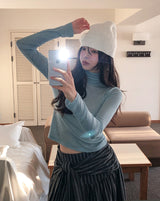 Flower Hairy Knit Beanie