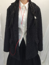 Hairy cream jacket